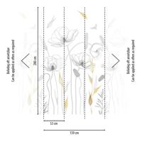 Livingwalls The Wall II - Wit - Planten Behang - 392121