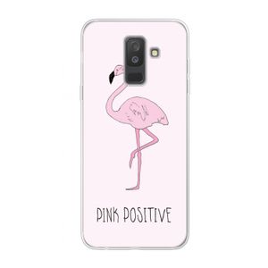 Pink positive: Samsung Galaxy A6 Plus (2018) Transparant Hoesje