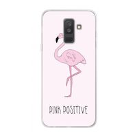 Pink positive: Samsung Galaxy A6 Plus (2018) Transparant Hoesje