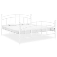 Bedframe metaal wit 180x200 cm - thumbnail