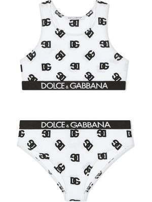 Dolce & Gabbana Kids sous-vêtements à logo DG - Blanc