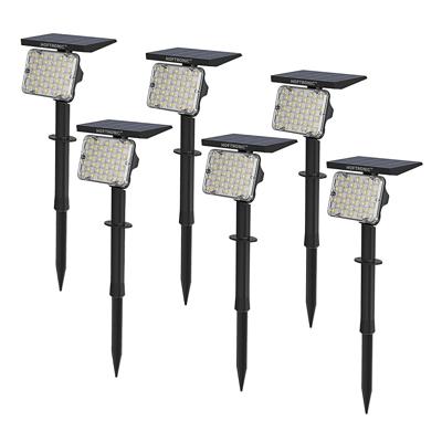 Set van 6 Eagle solar Prikspots - Incl. Schemerschakelaar - PIR - CCT 3000K en 4000K - 4 lichtstanden - 200lm - 6-12 uur brandtijd - Kantelbaar - IP65 waterdicht - Tuinspot