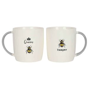 Mok Bijenkoningin/Bijenhouder - set van 2