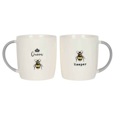 Mok Bijenkoningin/Bijenhouder - set van 2