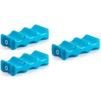 Voordeelset van 6x stuks koelelementen voor speciaal voor blikjes 22 x 9 cm blauw