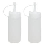 Doseerfles/sausfles transparant - 2x - met schenktuit - 146 ml - H13.50 - thumbnail