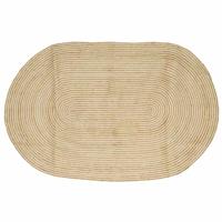 Vloerkleed Natuurlijk en Wit 205 x 305 cm Jute