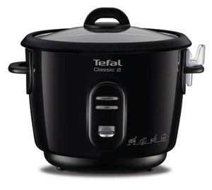 Tefal Rijstkoker classic zwart 6 kops + stoommand RK1028