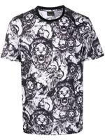 Billionaire t-shirt en coton à imprimé lion - Blanc