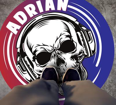 Vinyl vloerkleed met naam Videogame schedelmasker Vinyl vloerkleed met naam Videogame schedelmasker