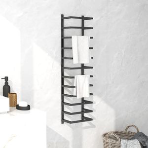 VidaXL Handdoekenrek 24x12x96 cm staal zwart