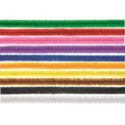 Chenilledraad - 10x - regenboog mix - 50 cm - hobby/knutsel materialen