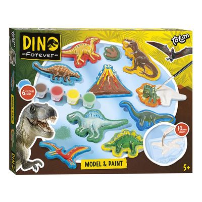 Totum dino forever - gips gieten en schilderen