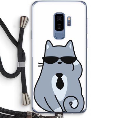 Cool cat: Samsung Galaxy S9 Plus Transparant Hoesje met koord