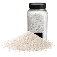 Home & Styling decoratie stenen/granulaat - 2x - 650ml - wit - hobby steentjes
