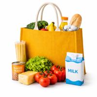 Jute gele shopper/boodschappen tas 42 cm