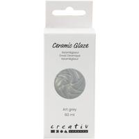 Creativ Company Keramiek glazuur, 984-1101 °c, dekkend, art grey, 60 ml/ 1 fles