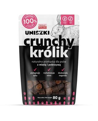 UNISZKI Crunchy Konijn met Munt en Brandnetel - Hondensnack - 80g