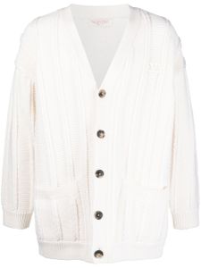 Valentino Garavani cardigan en maille nervurée - Tons neutres