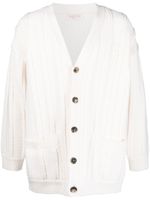 Valentino Garavani cardigan en maille nervurée - Tons neutres