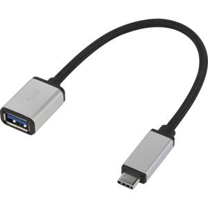 Renkforce USB 3.2 Gen 1 (USB 3.0) Adapter [1x USB-C stekker - 1x USB 3.2 Gen 1 bus A (USB 3.0)] RF-USBA-MS-01 Gesleeved