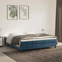 Pocketveringmatras medium 160x210x20 cm fluweel donkerblauw