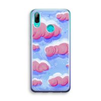 Roze wolken met vogels: Huawei P Smart (2019) Transparant Hoesje