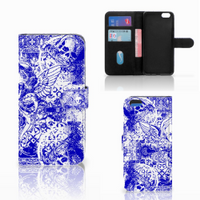 Telefoonhoesje met Naam Apple iPhone 6 Plus | 6s Plus Angel Skull Blauw - thumbnail