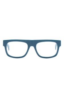 Gucci Eyewear lunettes de vue carrées GG1137O à logo imprimé - Bleu