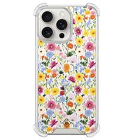 iPhone 15 Pro Max shockproof hoesje - Happy flora