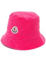 Moncler bob réversible à patch logo - Rose