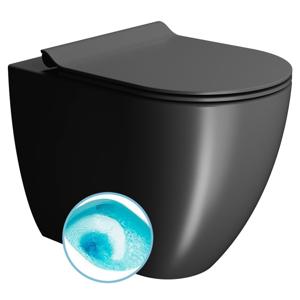 Toilet Closet Swirlflush S-Trap/P-Trap Sapho Pura 36x55 Mat Zwart