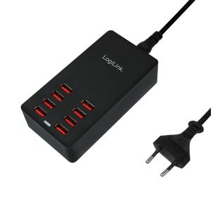 LogiLink PA0140 USB-laadstation 44 W Thuis Uitgangsstroom (max.) 8800 mA Aantal uitgangen: 8 x USB Automatische detectie