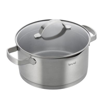 Brund kookpan met glazen deksel 4l rvs