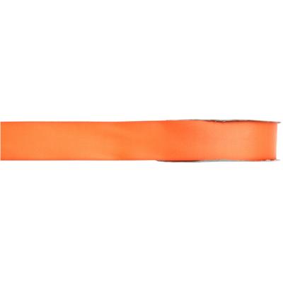 Hobby/decoratie satijnen lint - oranje - 1 cm x 25 meter - cadeauverpakking - polyester