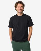 HEMA Heren T-shirt Relaxed Fit Zwart (zwart)