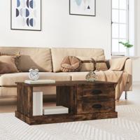 Salontafel 90x50x35 cm bewerkt hout gerookt eikenkleurig