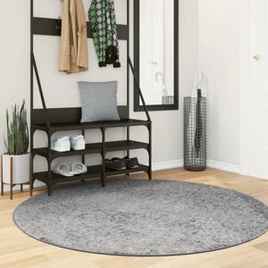 VidaXL Vloerkleed pamplona shaggy hoogpolig modern ø 160 cm grijs
