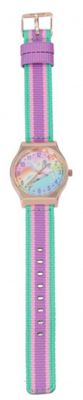Miss Melody horloge meisjes 23 x 3,7 cm textiel groen/paars Miss Melody horloge meisjes 23 x 3,7 cm textiel groen/paars