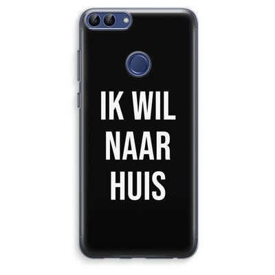 Ik wil naar huis - Zwart: Huawei P Smart (2018) Transparant Hoesje