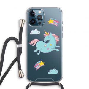 Vliegende eenhoorn: iPhone 12 Pro Transparant Hoesje met koord