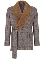 Dolce & Gabbana blazer croisé à carreaux - Marron