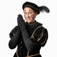 Pieten handschoenen - dames - polyester - zwart - one size - lang model