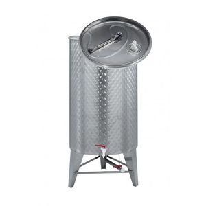 vat inox vlottend deksel conische bodem 1000 l