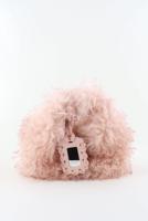 Ganni crossbody Hobo Mini Fur A7143 mary&apos;s rose