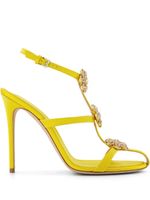 Giambattista Valli sandales 110 mm à fleur appliquée - Jaune