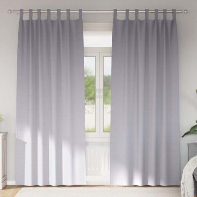 Gordijnen met gordijnen 2 pcs Metaalgrijs Polyester