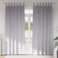 Gordijnen met gordijnen 2 pcs Metaalgrijs Polyester
