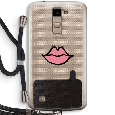 Kusje: LG K10 (2016) Transparant Hoesje met koord