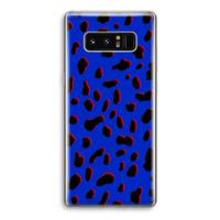 Blue Leopard: Samsung Galaxy Note 8 Transparant Hoesje
